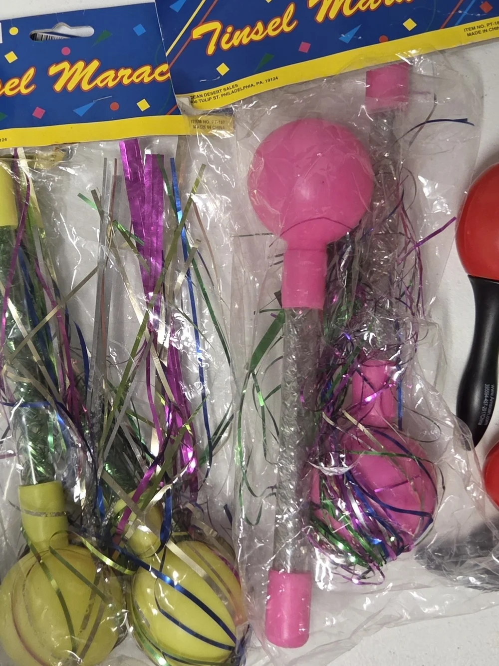 13 Shaker - Pink and Yellow Party Maracas